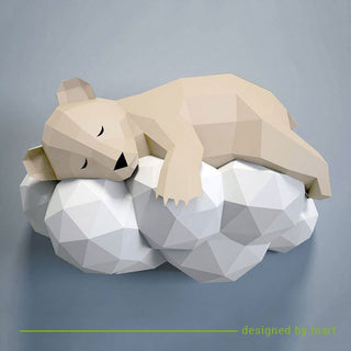 DIY/gør det selv sovende bjørn – Cremefarvet