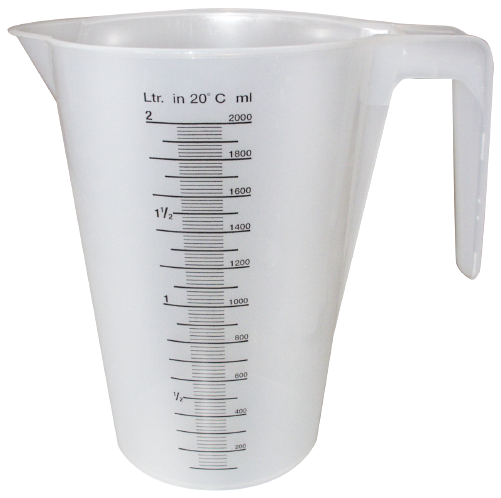 Verre doseur - ressort 20 ml - 2 litres