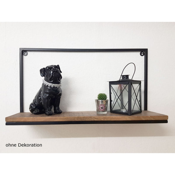 Bookshelf - Wall shelf - Bookcase 75 x 40 x 20 cm Liverpool - Metal frame matt black