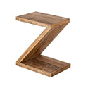 Table d'appoint bois forme Z - Table basse Zoro - Table fleurie - Bois de manguier