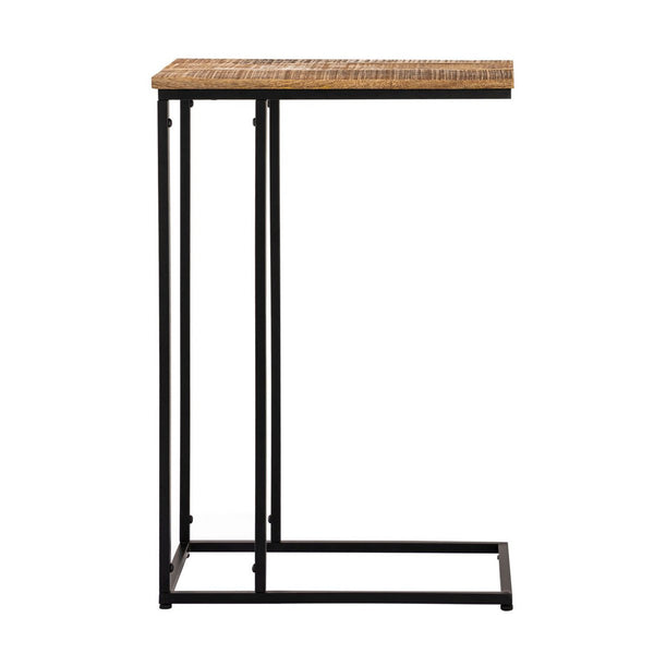 Table d'appoint de Toronto structure en métal et plateau en bois