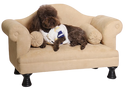 Canapé pour chien avec 2 accoudoirs - beige - panier pour chien