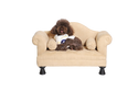 Canapé pour chien avec 2 accoudoirs - beige - panier pour chien