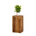 Colonne fleurie, tabouret fleuri en bois de manguier - Dimensions 27x27 cm - hauteur 50 ou 73 cm