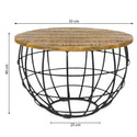 Side table sustainable coffee table coffee table round Lexington ø 55 cm solid metal frame