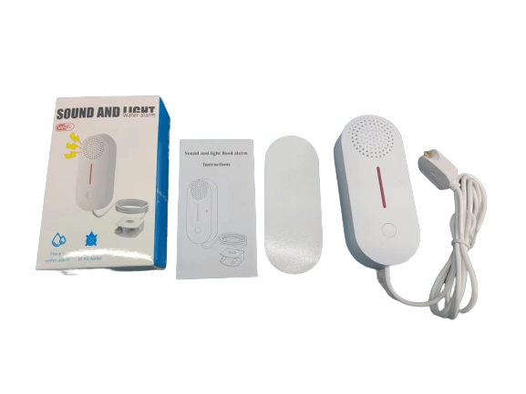 Water leak alarm - Overturn and waterstand alarm - Akustic and light alarm - WIFI with alarm to your mobile