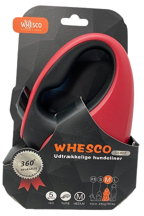 Whesco flexline 5 mètres de long - Avec bande réfléchissante - 3 tailles