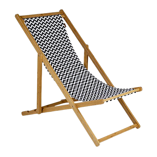 Chaise d'extérieur - Chaise de plage en bambou et toile - Modèle Soho