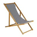 Chaise d'extérieur - Chaise de plage en bambou et toile - Modèle Soho