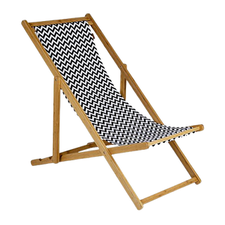Chaise d'extérieur - Chaise de plage en bambou et toile - Modèle Soho