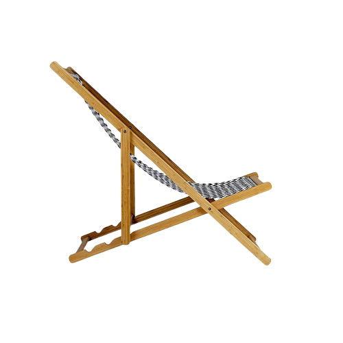 Chaise d'extérieur - Chaise de plage en bambou et toile - Modèle Soho