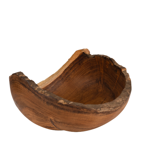 Bol en bois de teck - env. 30 cm de diamètre et 10 cm de haut - Saladier, coupe à fruits, coupelle de décoration, etc.