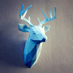 Tête de cerf DIY - Bleu