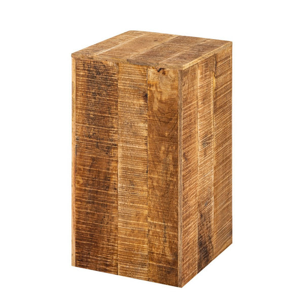 Colonne fleurie, tabouret fleuri en bois de manguier - Dimensions 27x27 cm - hauteur 50 ou 73 cm